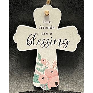 True Friends Wood Wall Cross