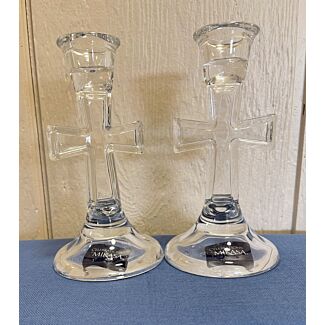 Crystal Cross Candle Holders