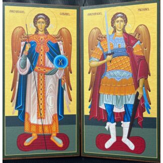Pair of Archangels, Wood Mounted Canvas Prints