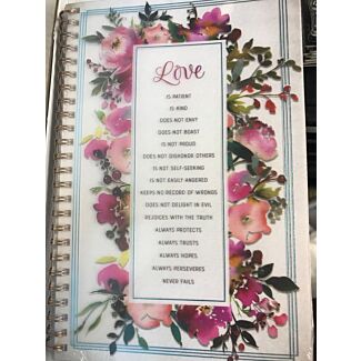 Love is-Lined Wirebound Notebook