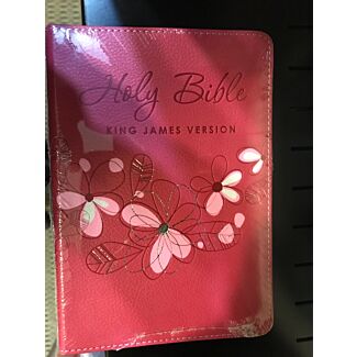 KJV Bible - Pink Floral