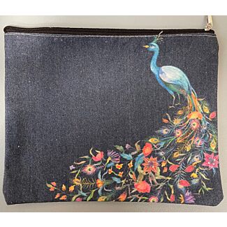 Small Dark Blue Peacock Bag