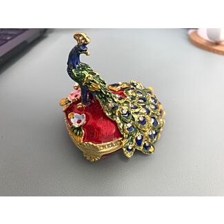 Peacock Heart Box