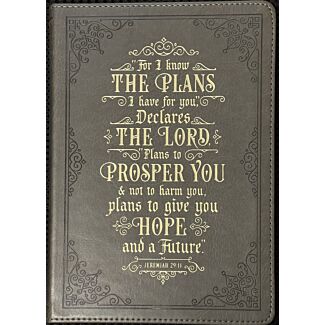 "I Know the Plans" Faux Leather Journal
