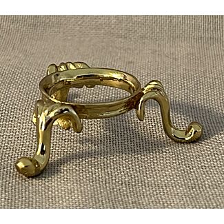 Low Profile Gold Tone Metal Egg Stand Holder