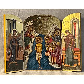 Triptych Christ Baptism/Annunciation