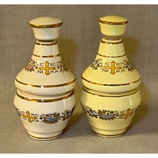 Ceramic oil and incense container