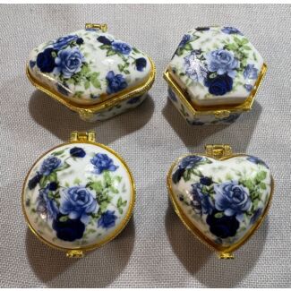 Mini Blue Trinket Box - Assorted Shapes