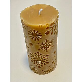 Snowflake Pillar Candle