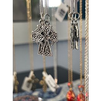 Pewter Cross with silver chain