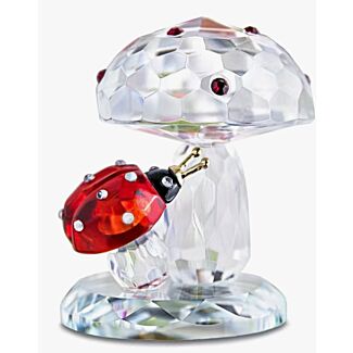 Glass Mushroom w/Lady Bug