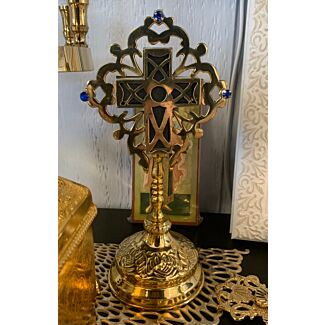 Jeweled Brass Cross