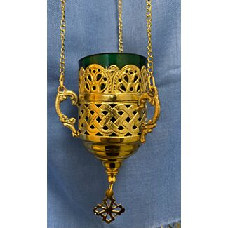 Hanging Brass Vigil lamp (lace)
