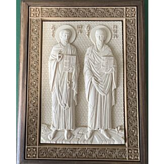 Carved Icon, Sts. Peter & Paul