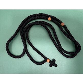 300-Knot Wool Prayer Rope w/Myrtle Wood Beads