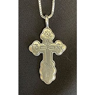 St. Olga Cross - silver (1.25")