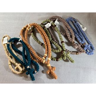 100-knot Prayer Rope - Locally Made, with Natural Fiber Yarns