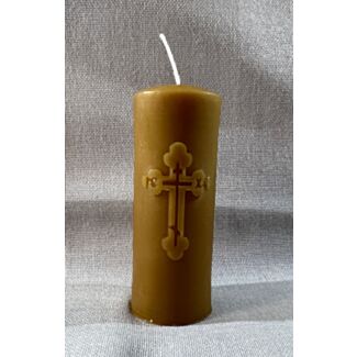 Orthodox Cross Pillar Candle - small