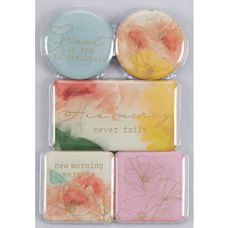 Watercolor Pastel Meadow, Magnet Set