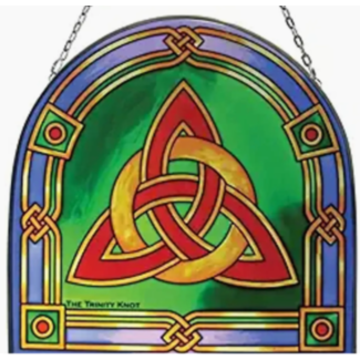 Irish Trinity Knot Stained Glass Panel