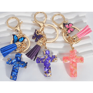 Resin Flower Keychain