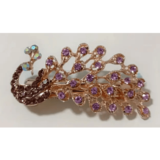 Dazzling Peacock Rhinestone Hair Clip