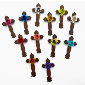 Cross Magnet with Flower