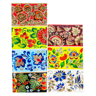 7 Ukrainian Patterns, Heat Shrink Egg Wraps