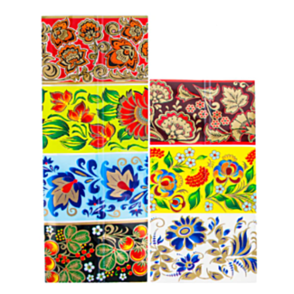 7 Oriental Bright Flowers Egg Wrap
