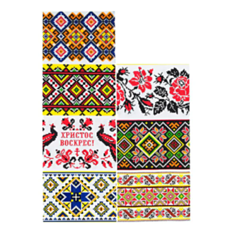 7 Embroidered Ukrainian Easter Egg Decorating Wraps