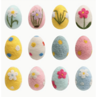 Felt Eggs - varied colors/designs