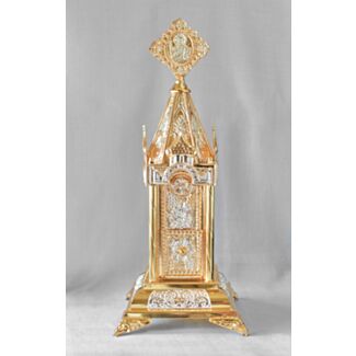 Small Gold- and Silver-Plated Tabernacle