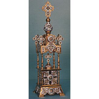 Gold-plated tabernacle with enamel - SPECIAL ORDER!