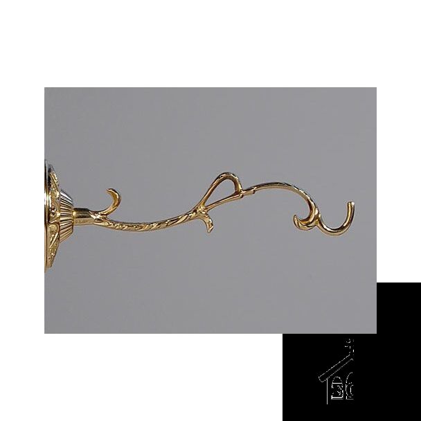 Medium-length lacquered brass lamp hook