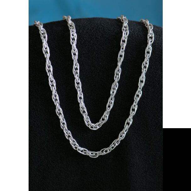 Faux silver rope chain