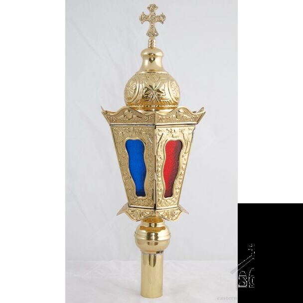 Lacquered brass processional lantern