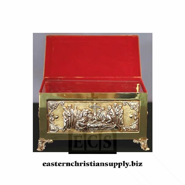 Gold- and silver-plated reliquary