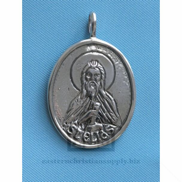Sterling silver St. Elias medallion