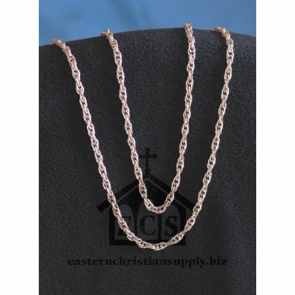 Lightweight faux silver rope chain