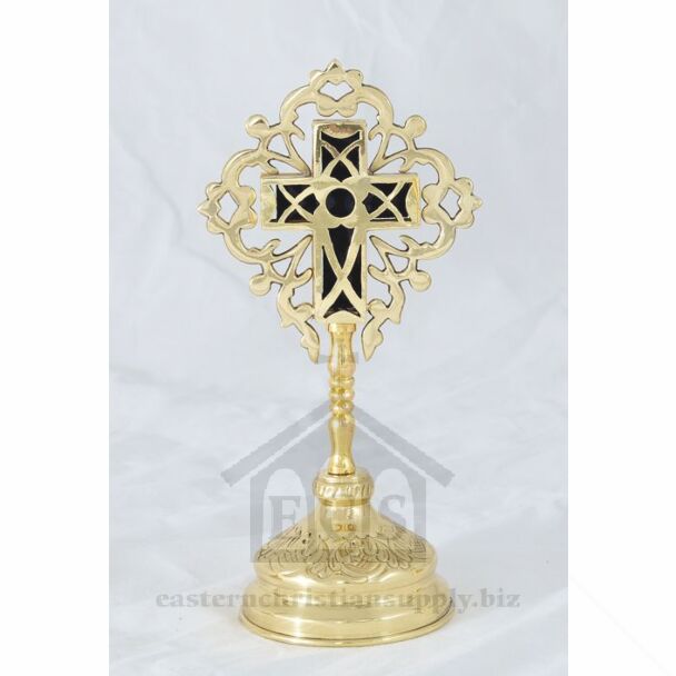 Lacquered brass blessing Cross
