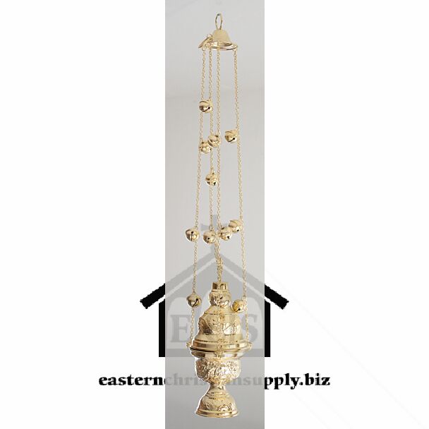 Gold-plated censer with bells