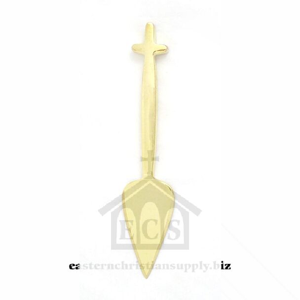 Lacquered brass spear with Cross handle