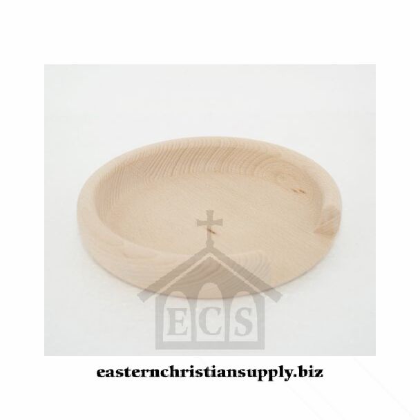 Small wooden oblation tray