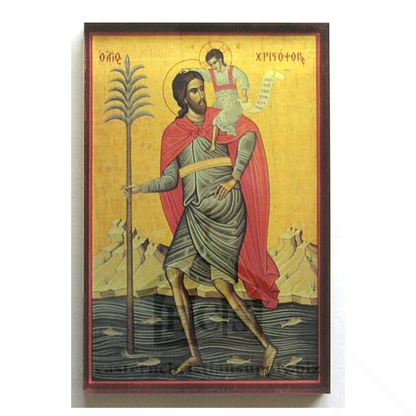 Magnetic acrylic Icon of Saint Christopher