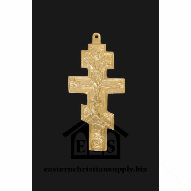 Gold-plated three-barred pectoral Cross - SPECIAL ORDER ITEM!