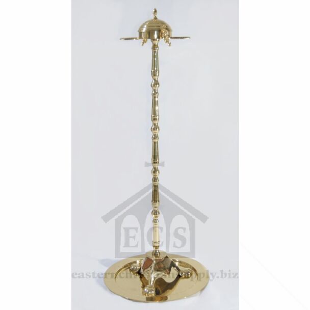 Lacquered brass censer and processional torch stand