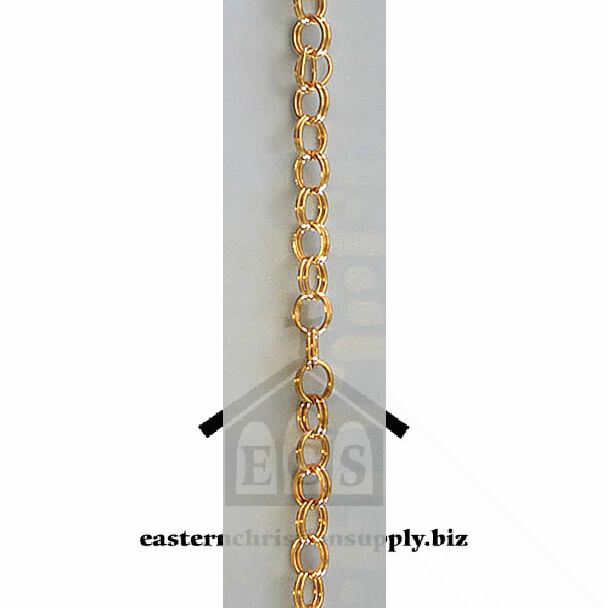 Gold Plated Sterling Silver 9mm Double Cable Chain, 46" w/Ducktail