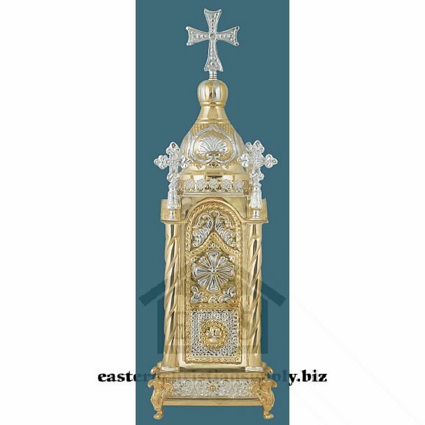 Gold- and silver-plated tabernacle