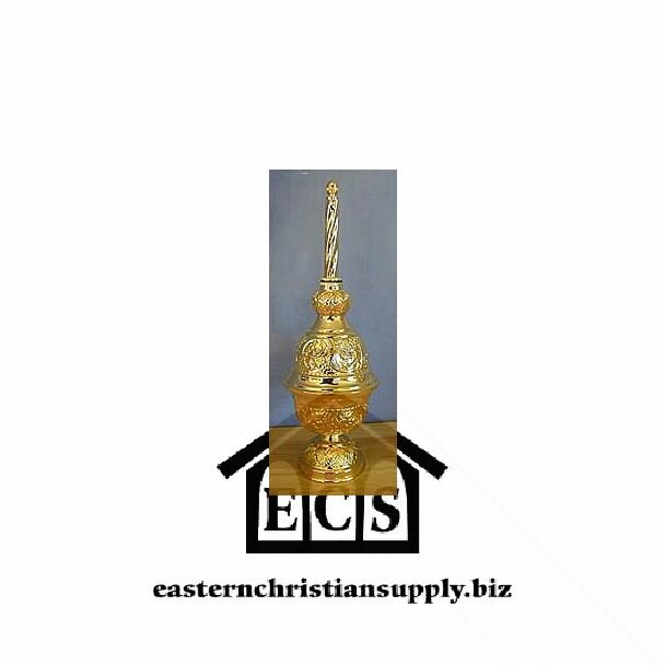 Gold-plated holy water sprinkler