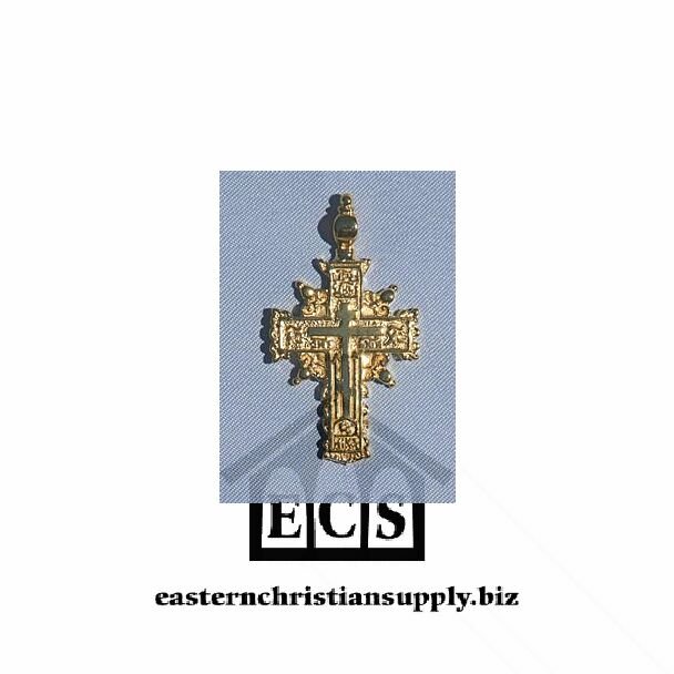 Gold-plated sterling silver Old Believer Cross
